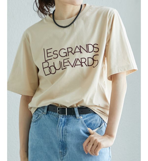  「《手洗い可能》Les Grands BoulevardsロゴTシャツ」|Tシャツ・カットソー|