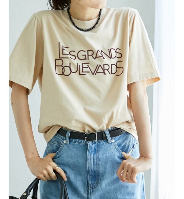  「《手洗い可能》Les Grands BoulevardsロゴTシャツ」|Tシャツ・カットソー|