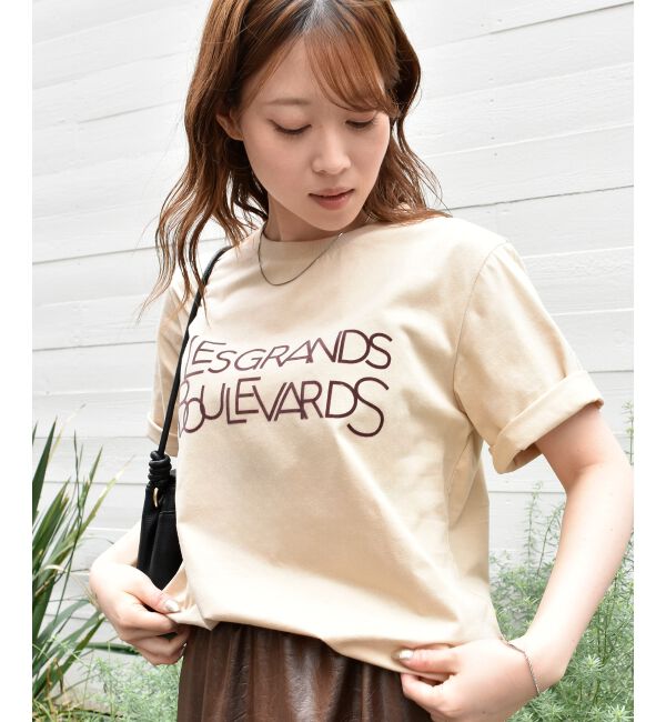  「《手洗い可能》Les Grands BoulevardsロゴTシャツ」|Tシャツ・カットソー|