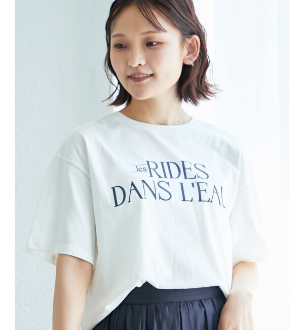  「《手洗い可能》RIDES DANS L'EAUロゴTシャツ」|Tシャツ・カットソー|オフ