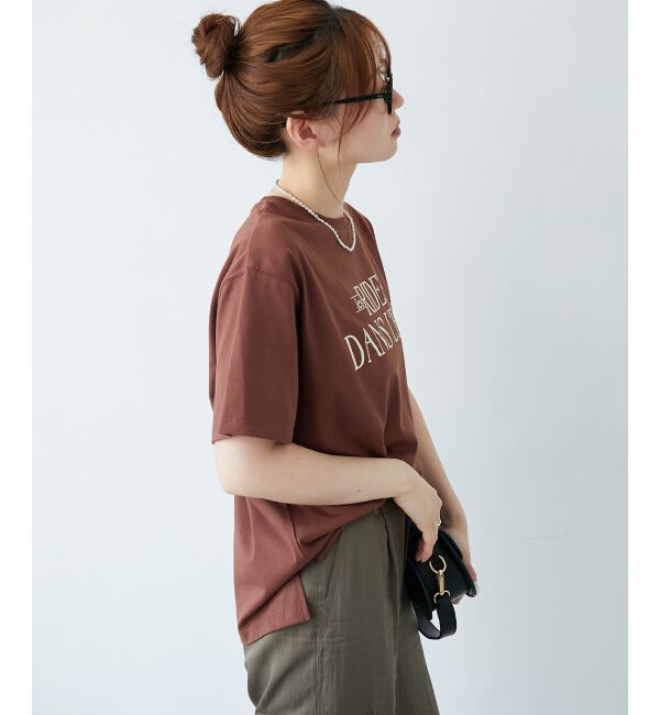  「《手洗い可能》RIDES DANS L'EAUロゴTシャツ」|Tシャツ・カットソー|