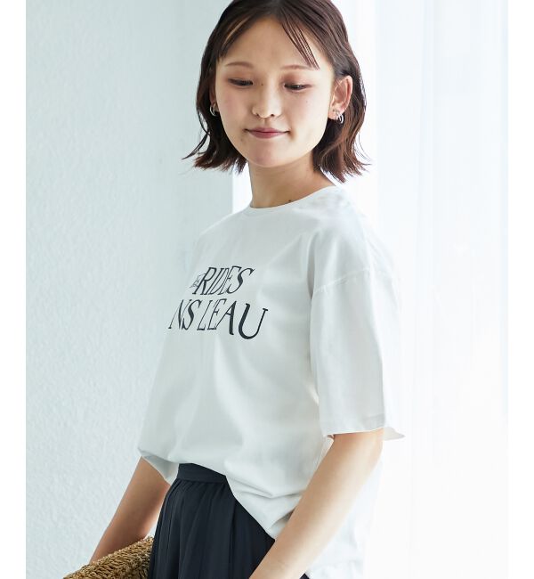  「《手洗い可能》RIDES DANS L'EAUロゴTシャツ」|Tシャツ・カットソー|