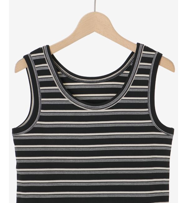  「マルチボーダーリブタンク」|タンクトップ|