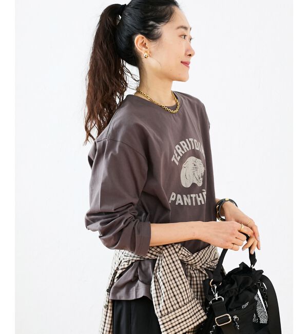  「ヴィンテージライクロゴロングTシャツ」|Tシャツ・カットソー|