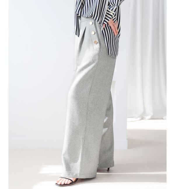  「【日本製】メランジ調マリンワイドパンツ」|その他|