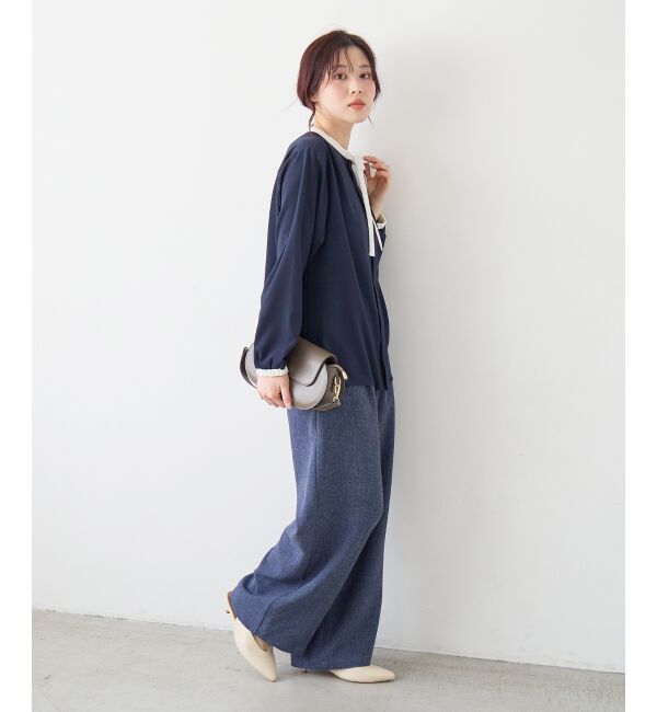  「【日本製】メランジ調マリンワイドパンツ」|その他|