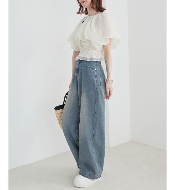 MAJESTICLEGON「前後2wayバルーン袖ブラウス」|シャツ・ブラウス|