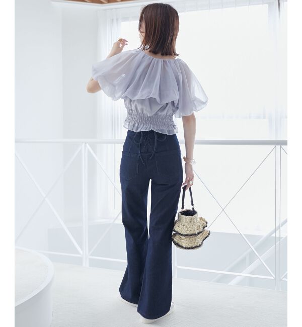 MAJESTICLEGON「前後2wayバルーン袖ブラウス」|シャツ・ブラウス|