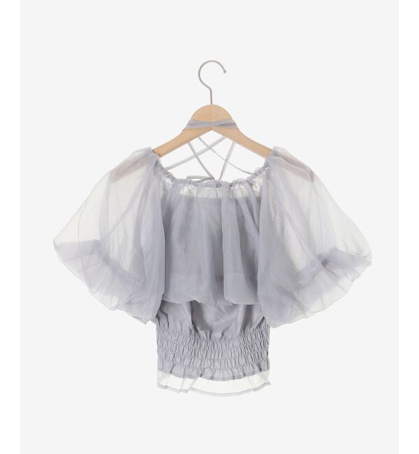 MAJESTICLEGON「前後2wayバルーン袖ブラウス」|シャツ・ブラウス|