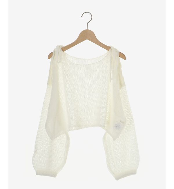 MAJESTICLEGON「レースアップメッシュニット」|ニット・セーター|