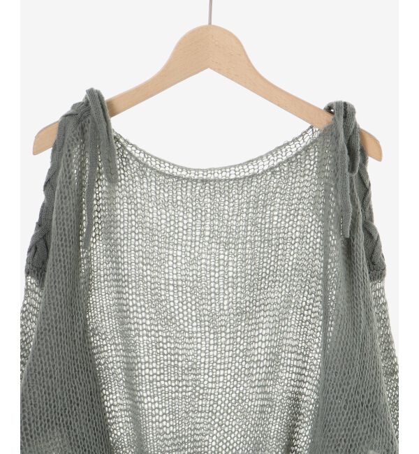 MAJESTICLEGON「レースアップメッシュニット」|ニット・セーター|