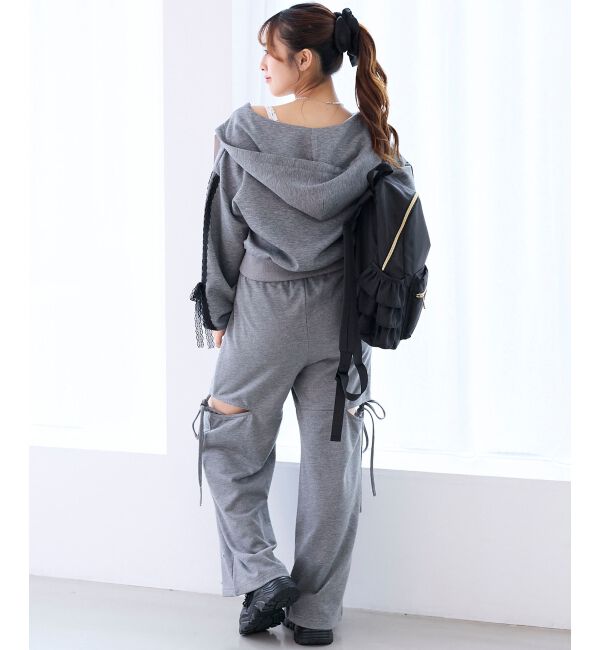  「スリット入りキラキラスウェットパンツ」|その他|