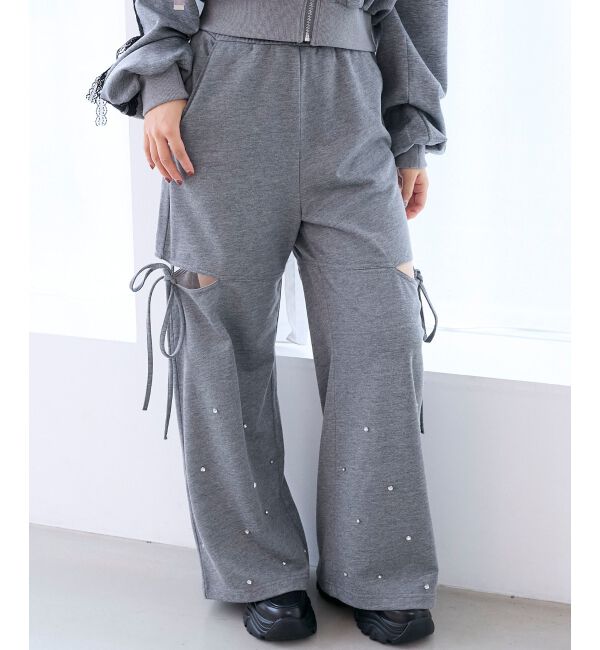 「スリット入りキラキラスウェットパンツ」|その他|