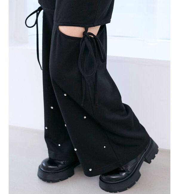  「スリット入りキラキラスウェットパンツ」|その他|