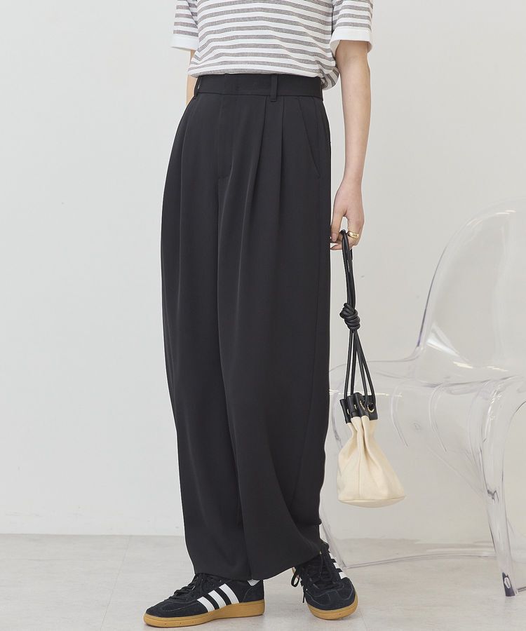 AMERICAN HOLIC「【接触冷感・イージーケア】ドレープパンツ」|その他|Black