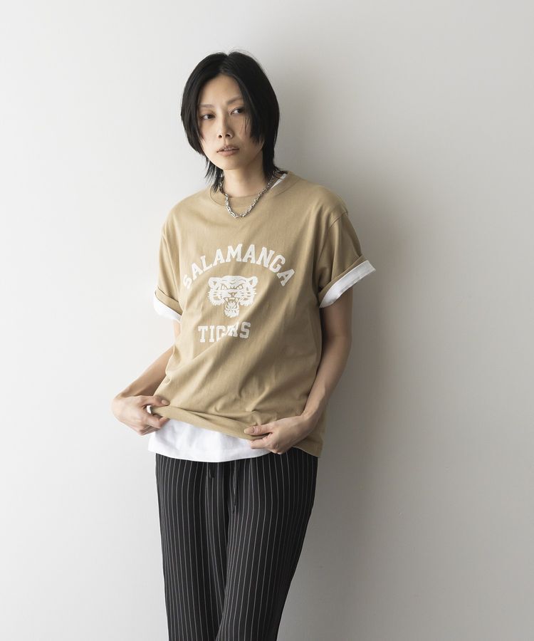 GARAGE OF GOOD CLOTHING「カレッジロゴTシャツ」|Tシャツ・カットソー|Beige