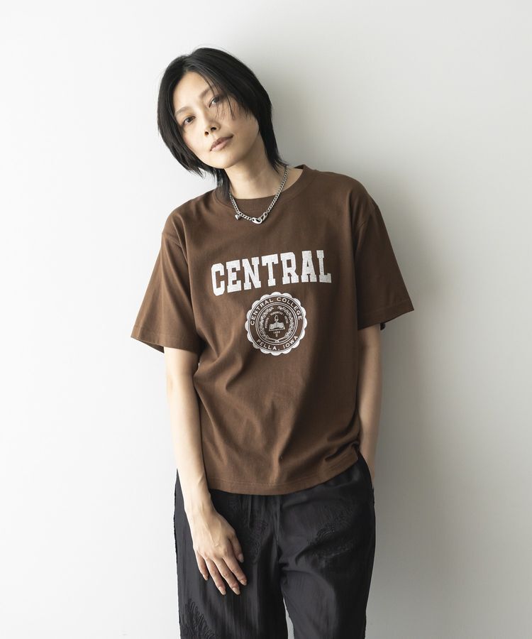 GARAGE OF GOOD CLOTHING「カレッジロゴTシャツ」|Tシャツ・カットソー|Brown