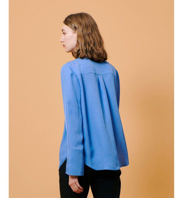 allureville「フリュイドオーバーラップブラウス」|シャツ・ブラウス|