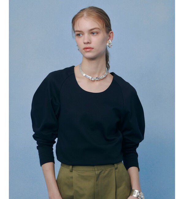 LOULOU WILLOUGHBY「【LOULOU WILLOUGHBY】シルバイオポンチデザインスリーブプルオーバー」|Tシャツ・カットソー|