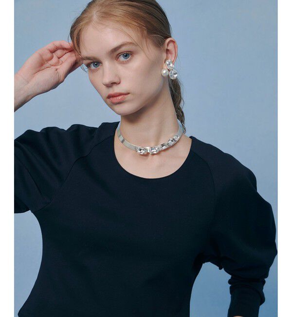 LOULOU WILLOUGHBY「【LOULOU WILLOUGHBY】シルバイオポンチデザインスリーブプルオーバー」|Tシャツ・カットソー|