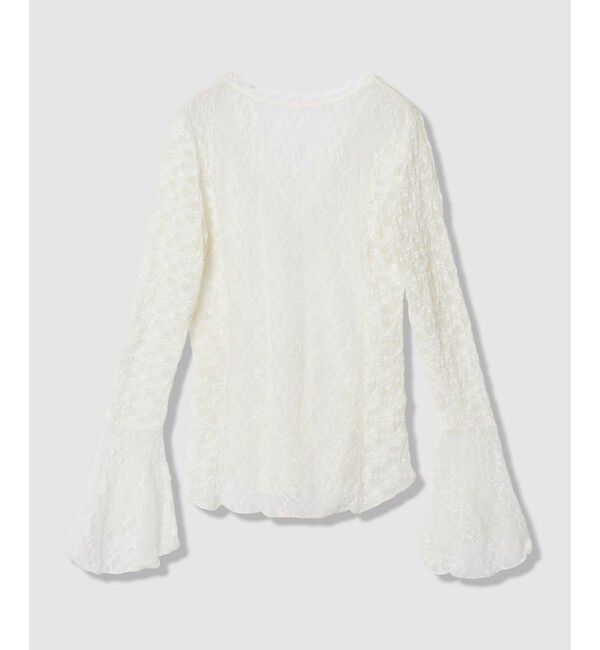 LOULOU WILLOUGHBY「【LOULOU WILLOUGHBY】ベルスリーブレースプルオーバー」|Tシャツ・カットソー|