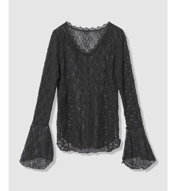 LOULOU WILLOUGHBY「【LOULOU WILLOUGHBY】ベルスリーブレースプルオーバー」|Tシャツ・カットソー|