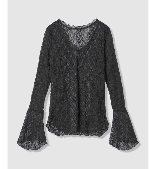 LOULOU WILLOUGHBY「【LOULOU WILLOUGHBY】ベルスリーブレースプルオーバー」|Tシャツ・カットソー|