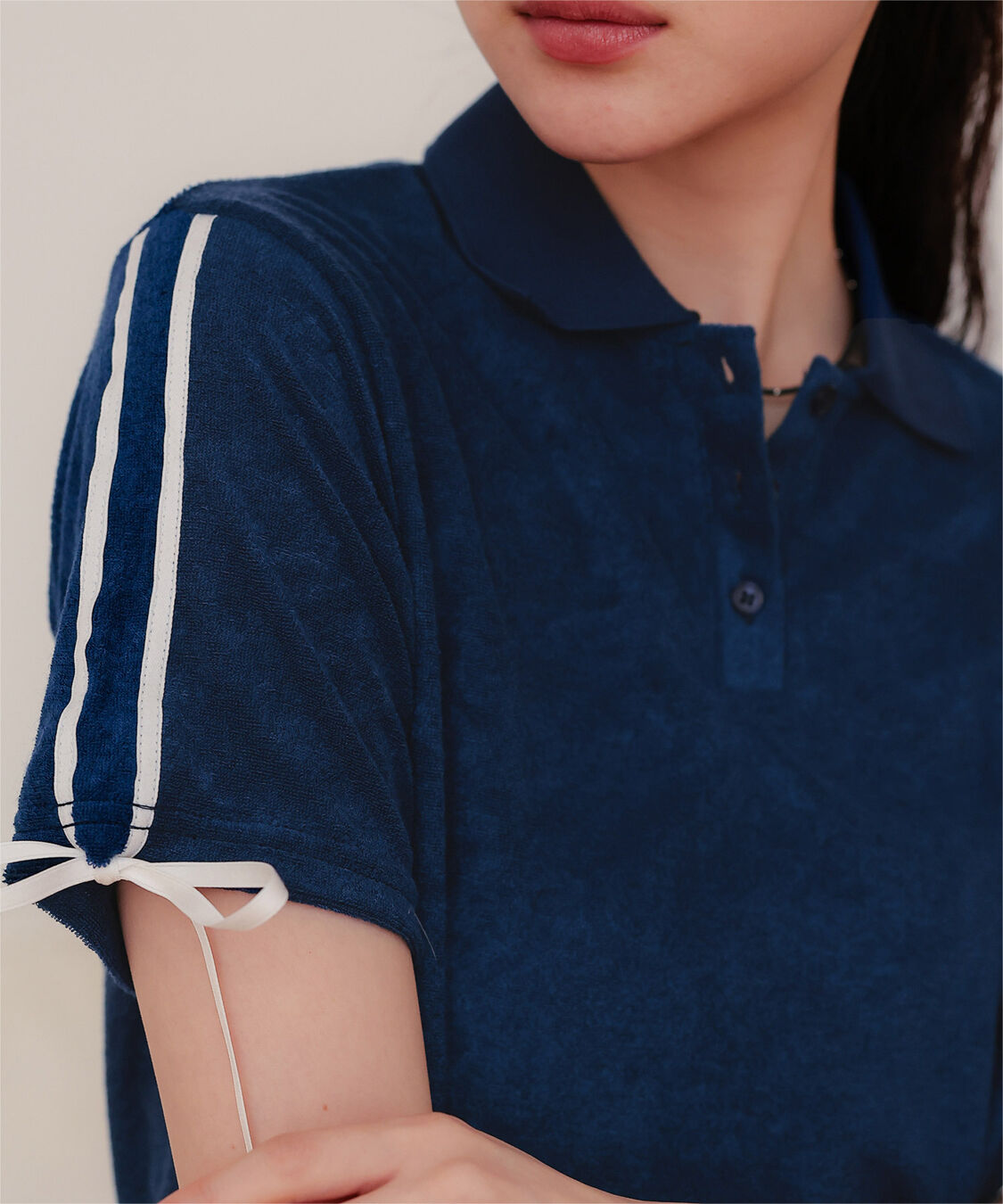 miette「配色リボンパイルトップス」|Tシャツ・カットソー|