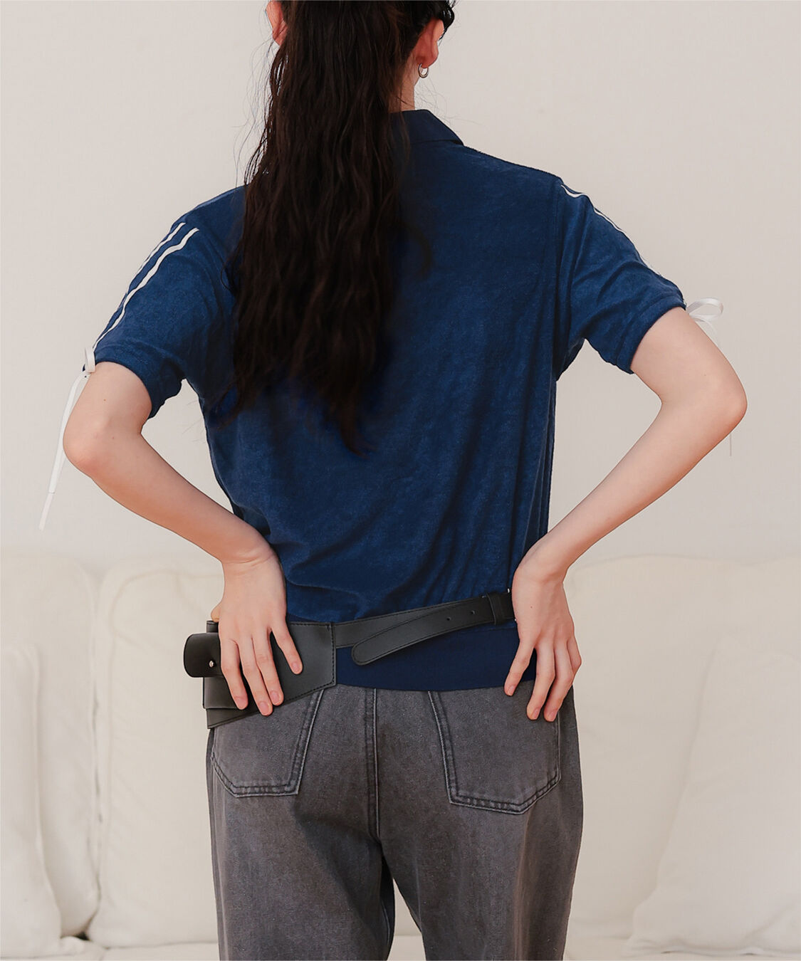 miette「配色リボンパイルトップス」|Tシャツ・カットソー|