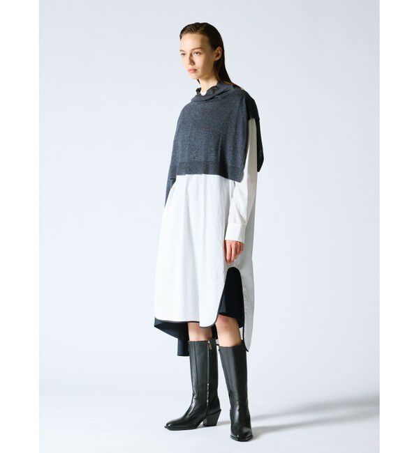 mizuiro ind「mizuiro ind アシンメトリースリーブプルオーバー」|Tシャツ・カットソー|