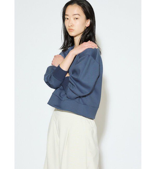 MIDIUMISOLID「MIDIUMISOLID for Ladies カーブスリーブダブルニットプルオーバー」|Tシャツ・カットソー|