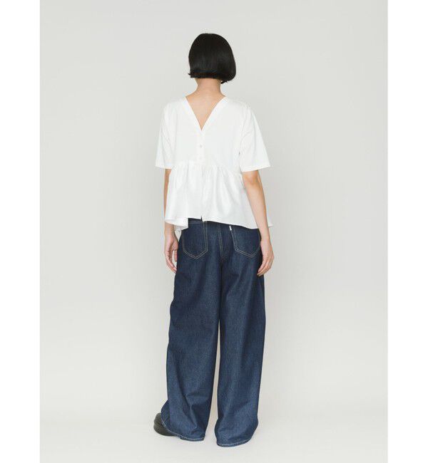 MIDIUMISOLID「MIDIUMISOLID for Ladies ウーブン スイッチング 2way ペプラム」|Tシャツ・カットソー|