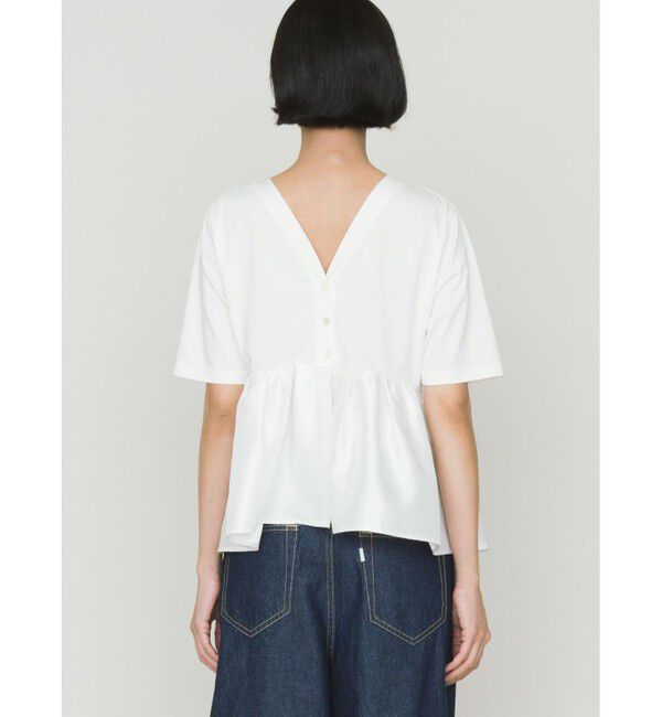 MIDIUMISOLID「MIDIUMISOLID for Ladies ウーブン スイッチング 2way ペプラム」|Tシャツ・カットソー|