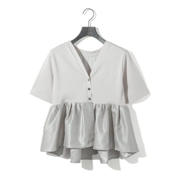 MIDIUMISOLID「MIDIUMISOLID for Ladies ウーブン スイッチング 2way ペプラム」|Tシャツ・カットソー|