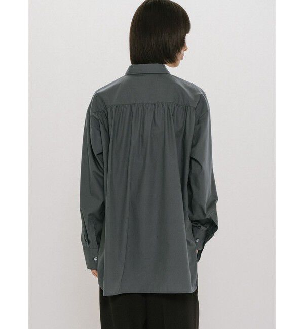 MIDIUMISOLID「MIDIUMISOLID for Ladies ベーシックバックギャザーシャツ」|シャツ・ブラウス|