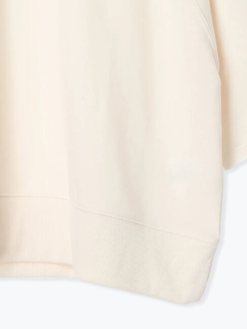 Lugnoncure「7分袖カットオフミニ裏毛トップス」|Tシャツ・カットソー|