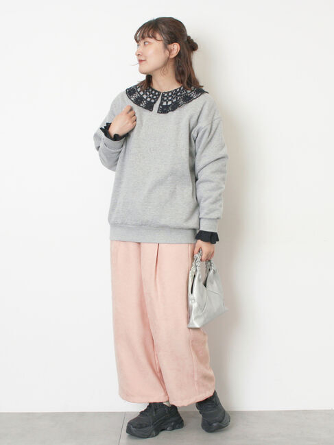 Samansa Mos2「【WEB限定】前後2WAYレース襟ブラウス」|シャツ・ブラウス|