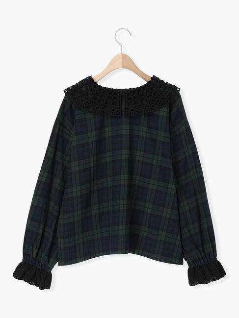 Samansa Mos2「【WEB限定】前後2WAYレース襟ブラウス」|シャツ・ブラウス|