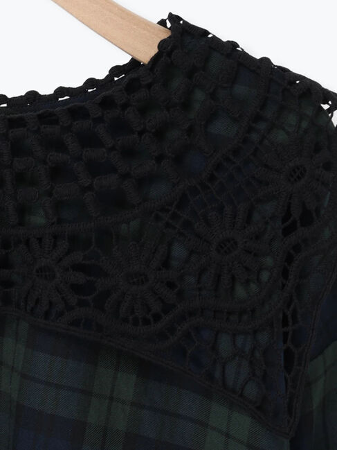 Samansa Mos2「【WEB限定】前後2WAYレース襟ブラウス」|シャツ・ブラウス|