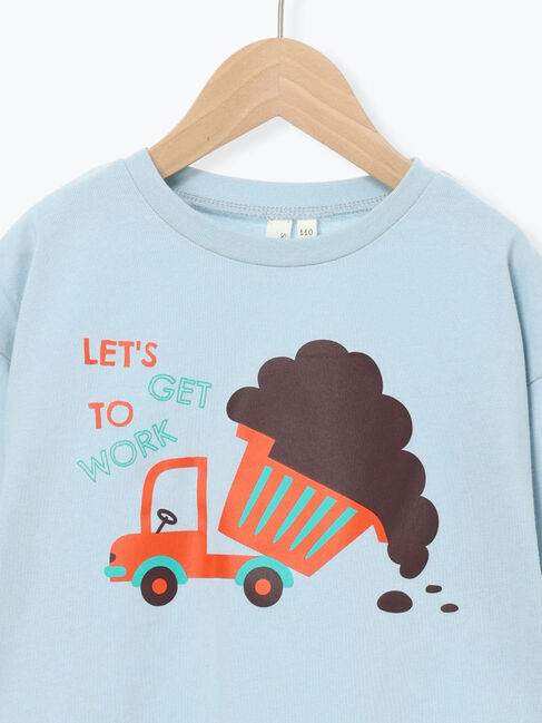 Samansa Mos2 Lagom「はたらく車プリントロンT」|Tシャツ・カットソー|