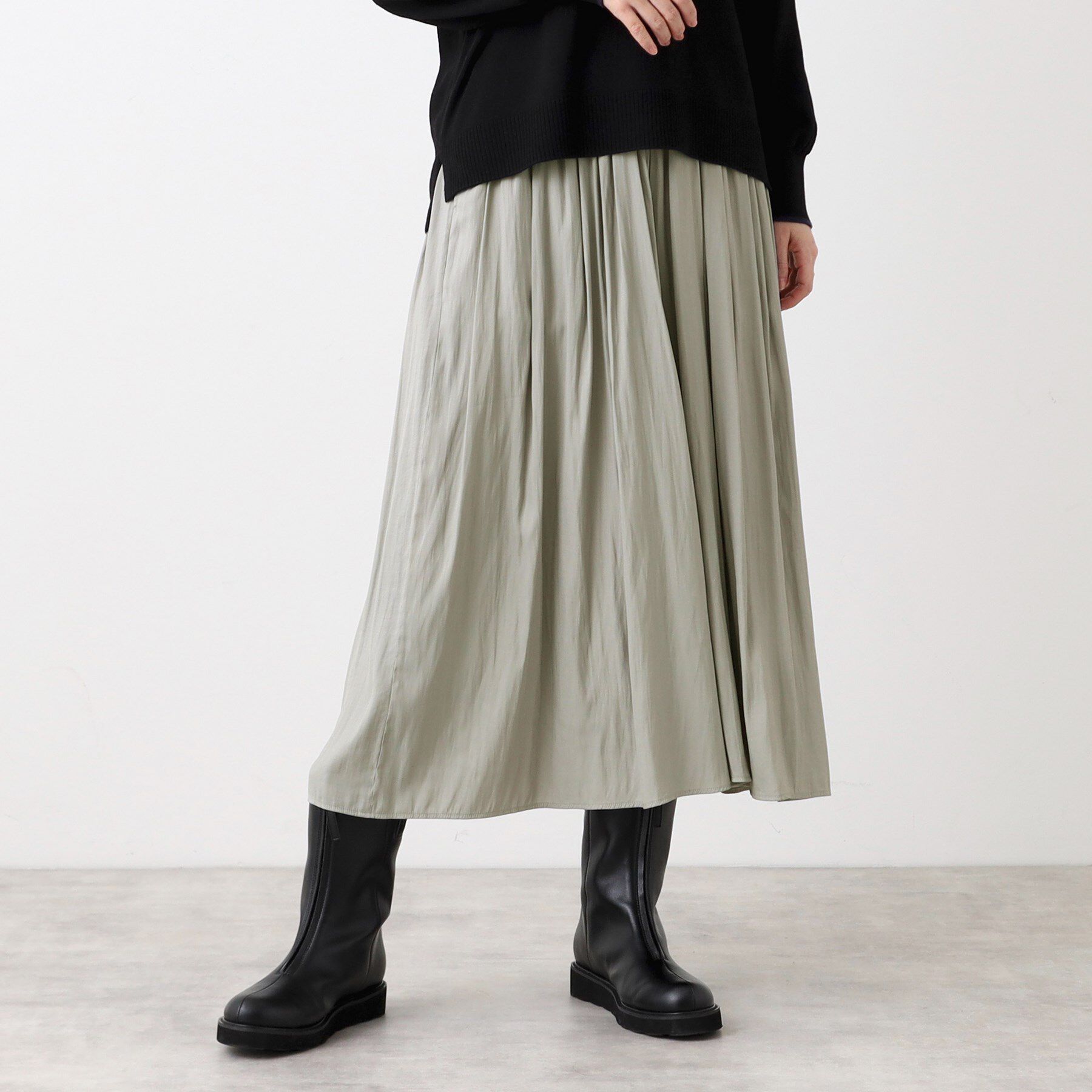 Reflect「【手洗い可／ウエスト総ゴム】シャンブレースカーチョパンツ」|その他|グレー(012)