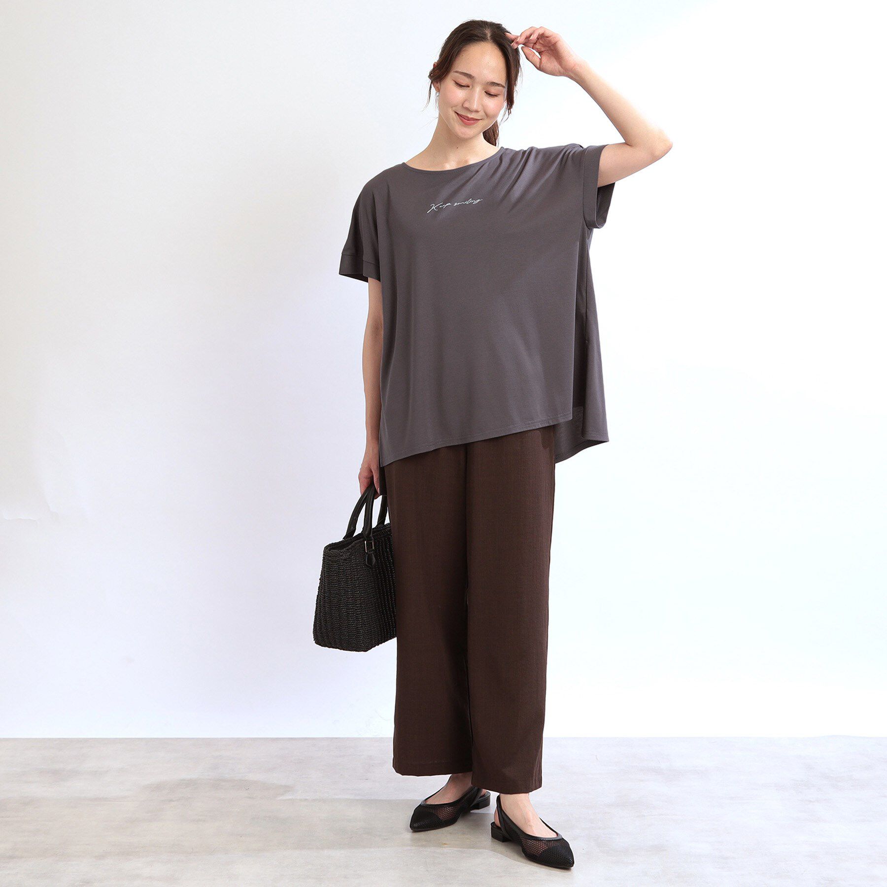 Reflect「【E‐QUALITY】チュニック丈ロゴTシャツ」|Tシャツ・カットソー|