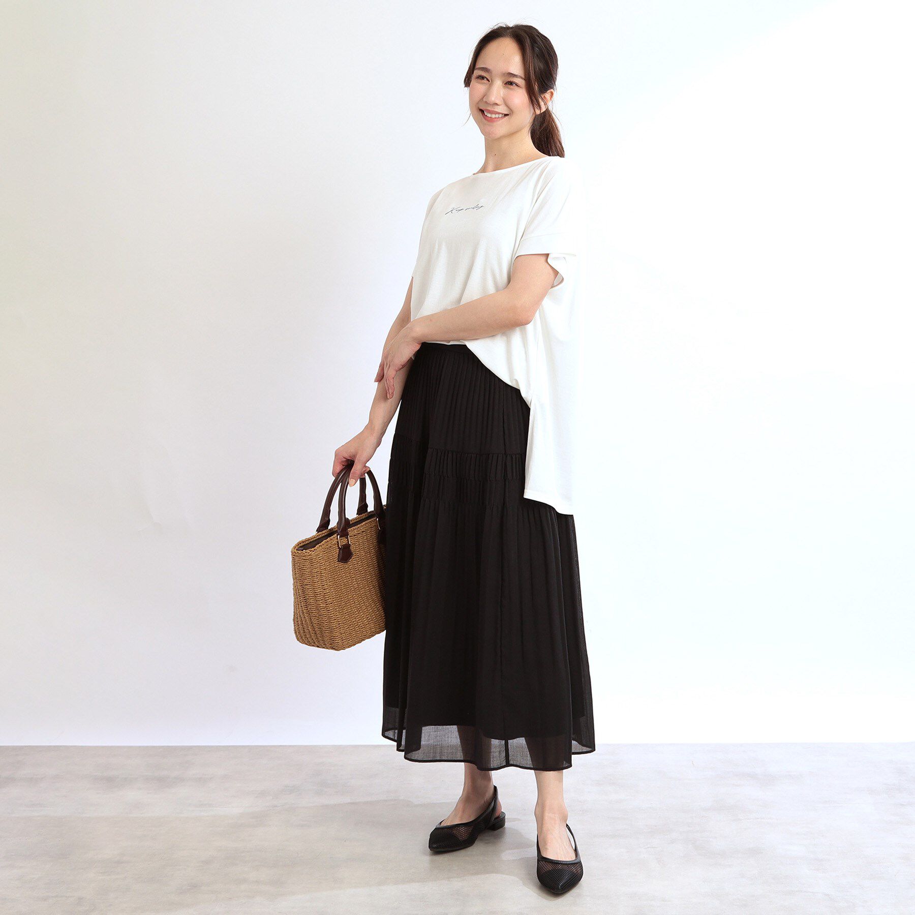 Reflect「【E‐QUALITY】チュニック丈ロゴTシャツ」|Tシャツ・カットソー|