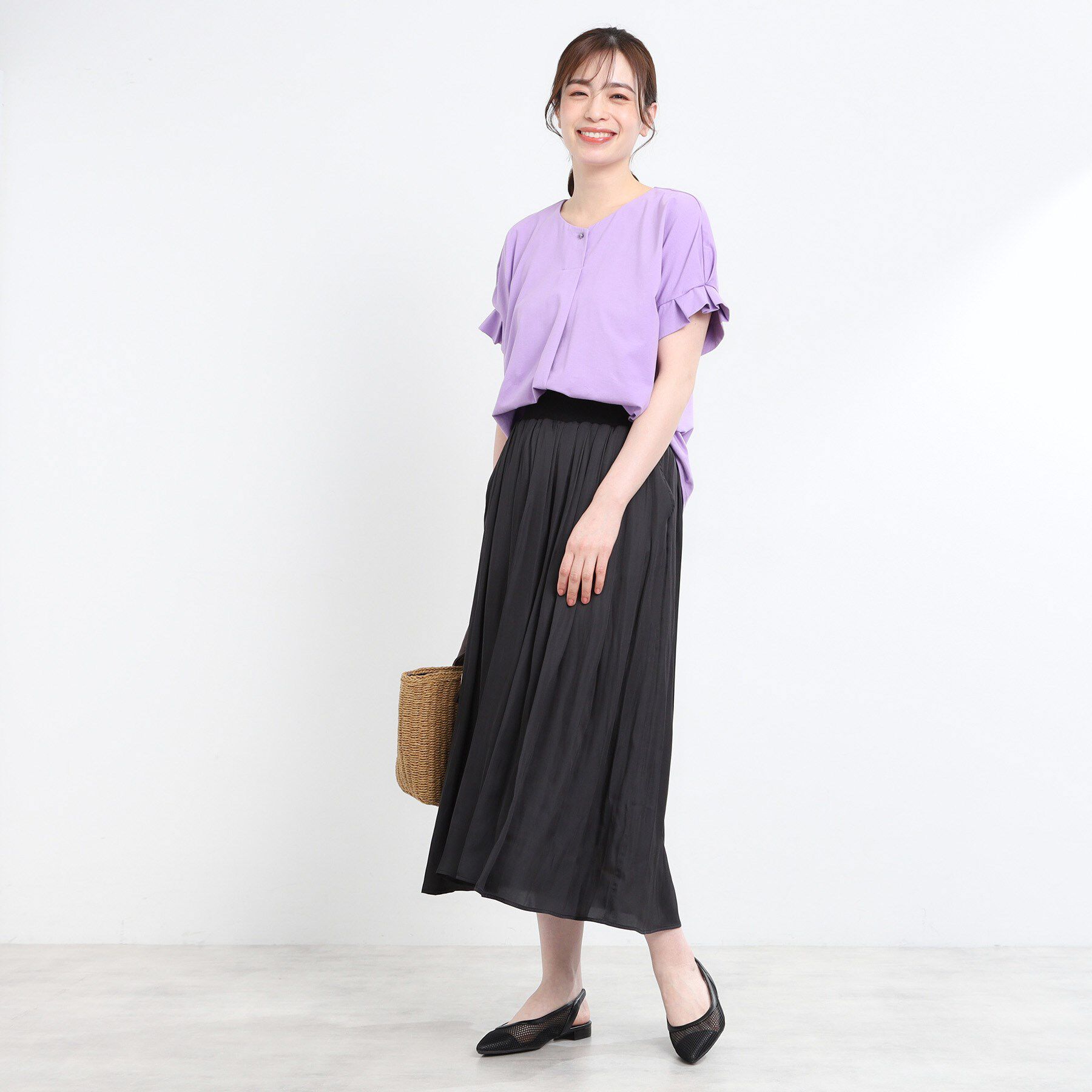 Reflect「Vネックジャージカットソー」|Tシャツ・カットソー|