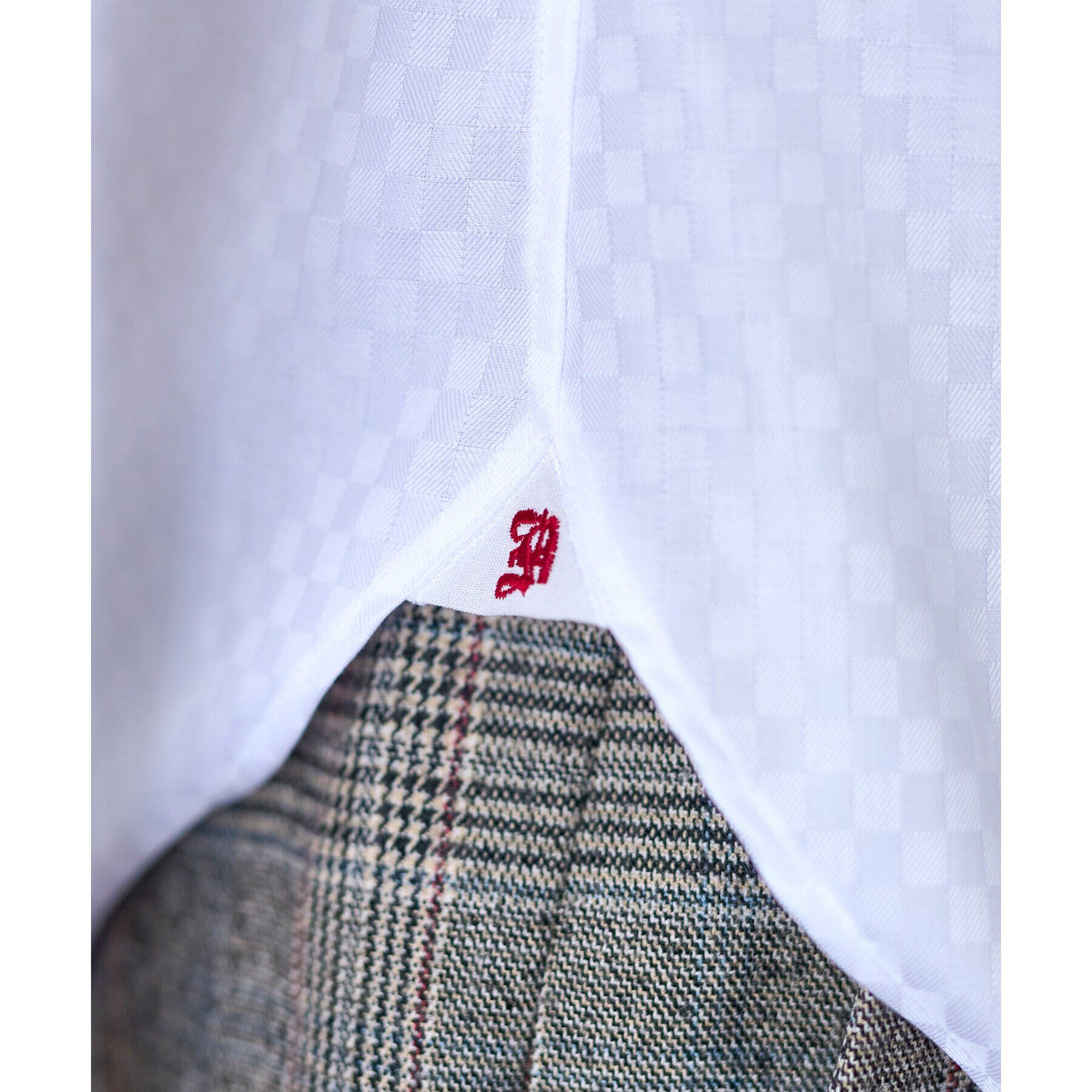 DRESSTERIOR「100双ドビースクエアジャカードシャツ」|シャツ・ブラウス|