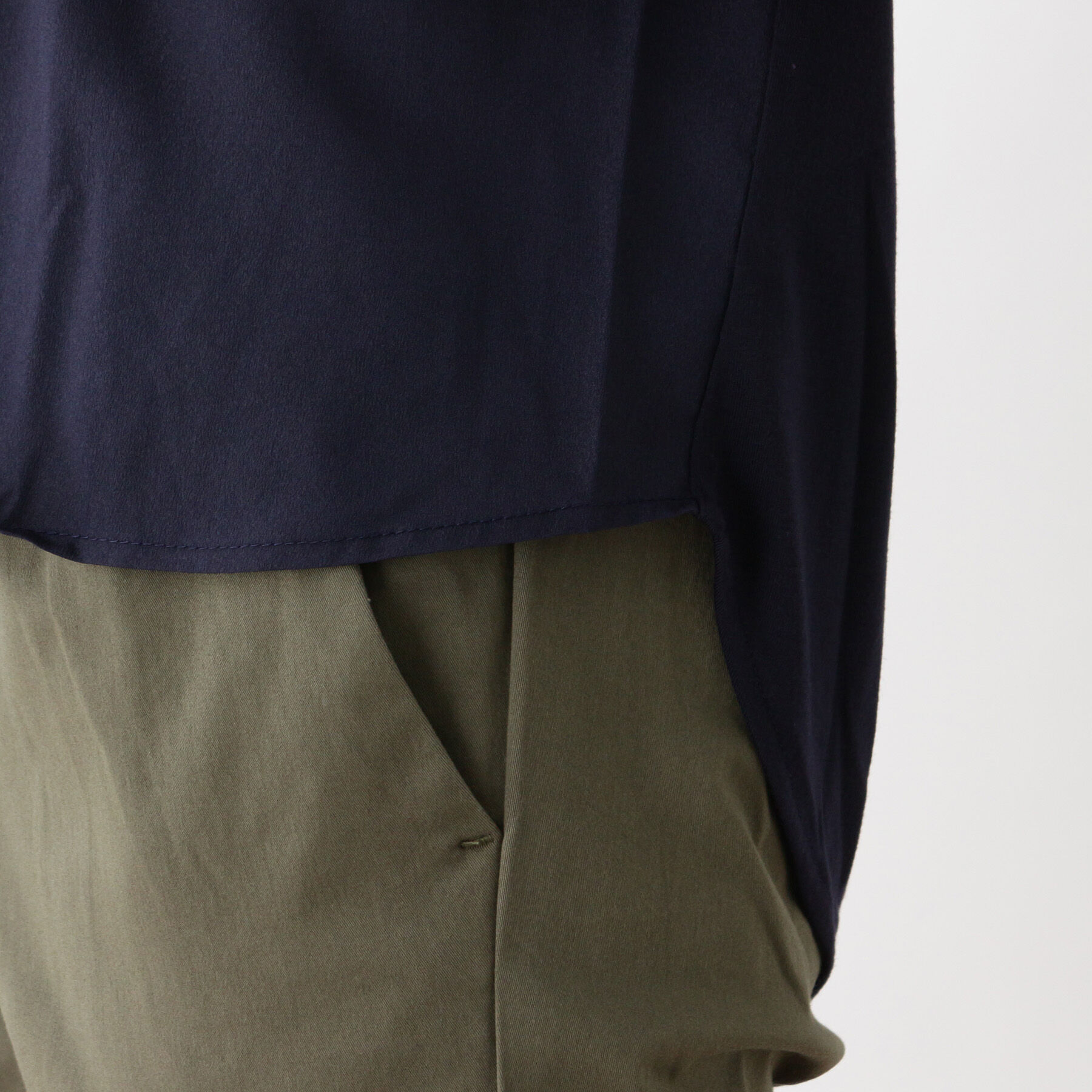 grove「異素材切り替えVネックプルオーバー」|Tシャツ・カットソー|