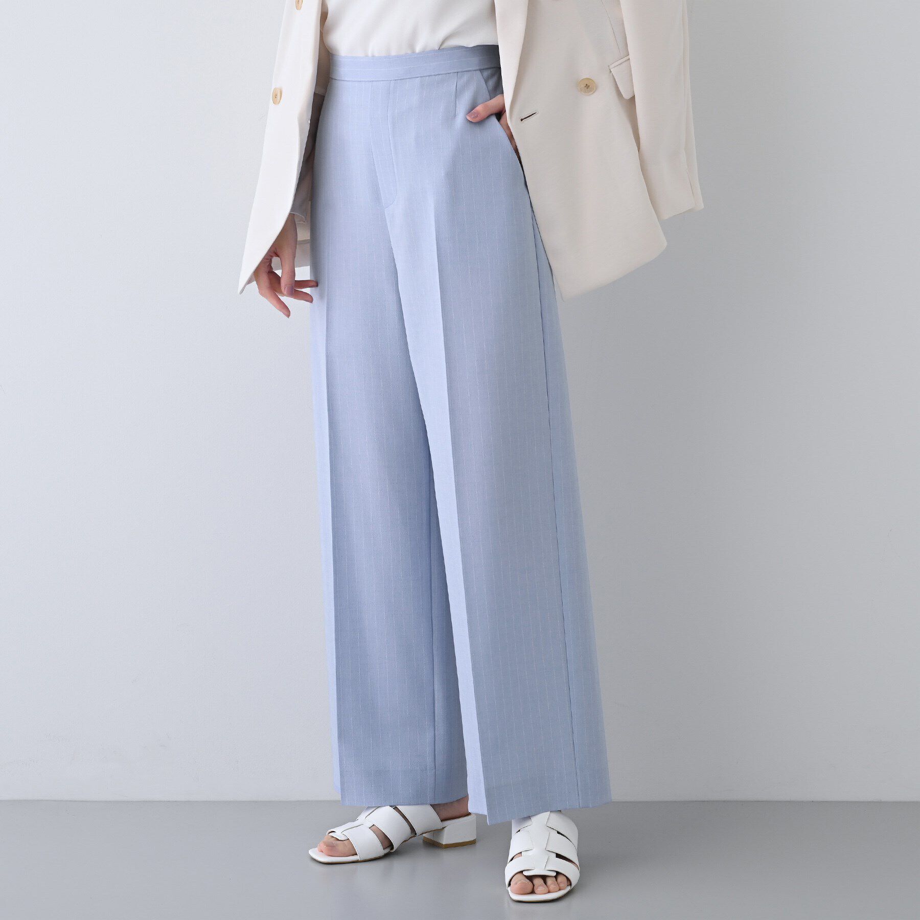 INDIVI「【洗える／2WAY】リネンライクサロペット」|オールインワン|