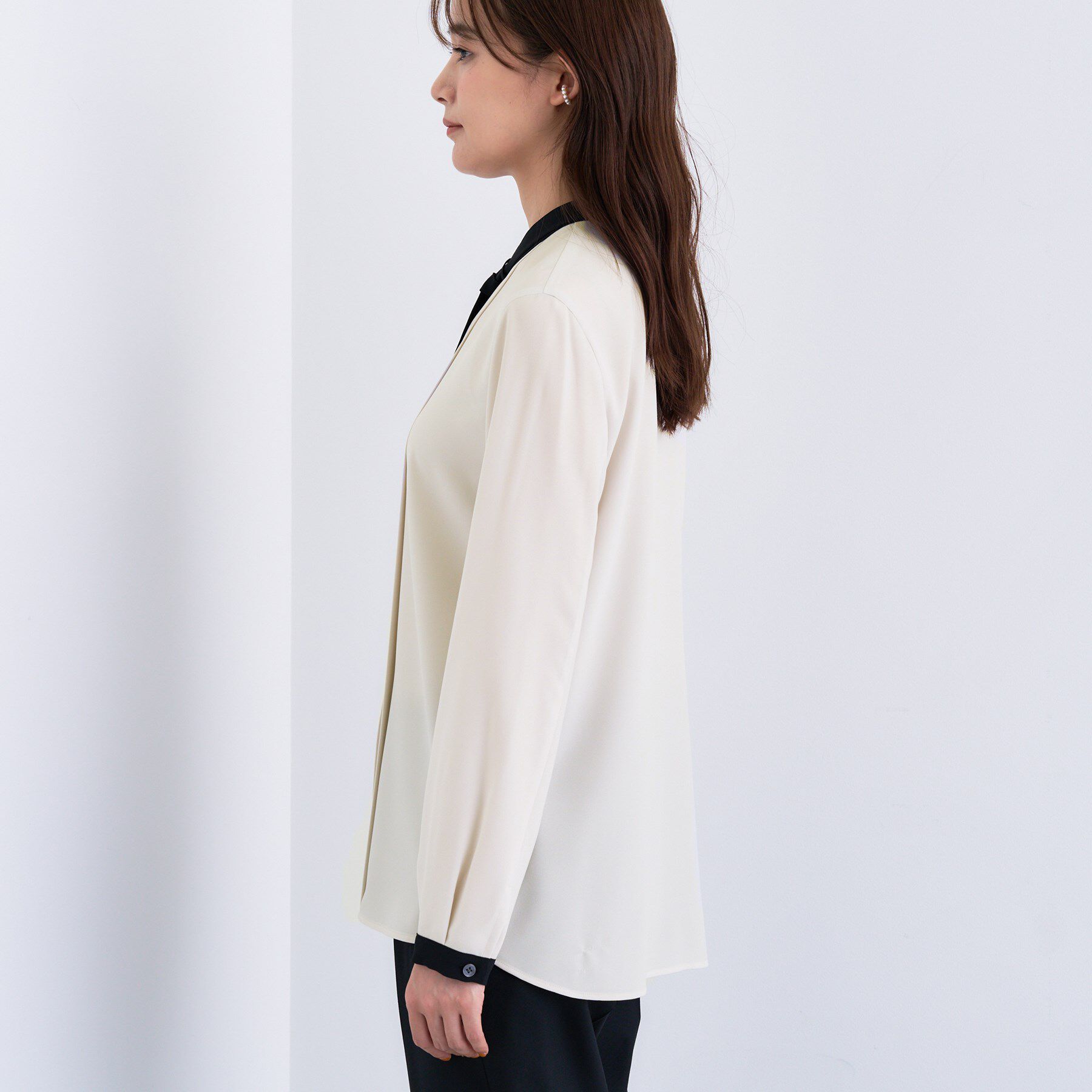 INDIVI「【きれいめ／オフィス／セレモニー】2WAYリボンタイブラウス」|シャツ・ブラウス|