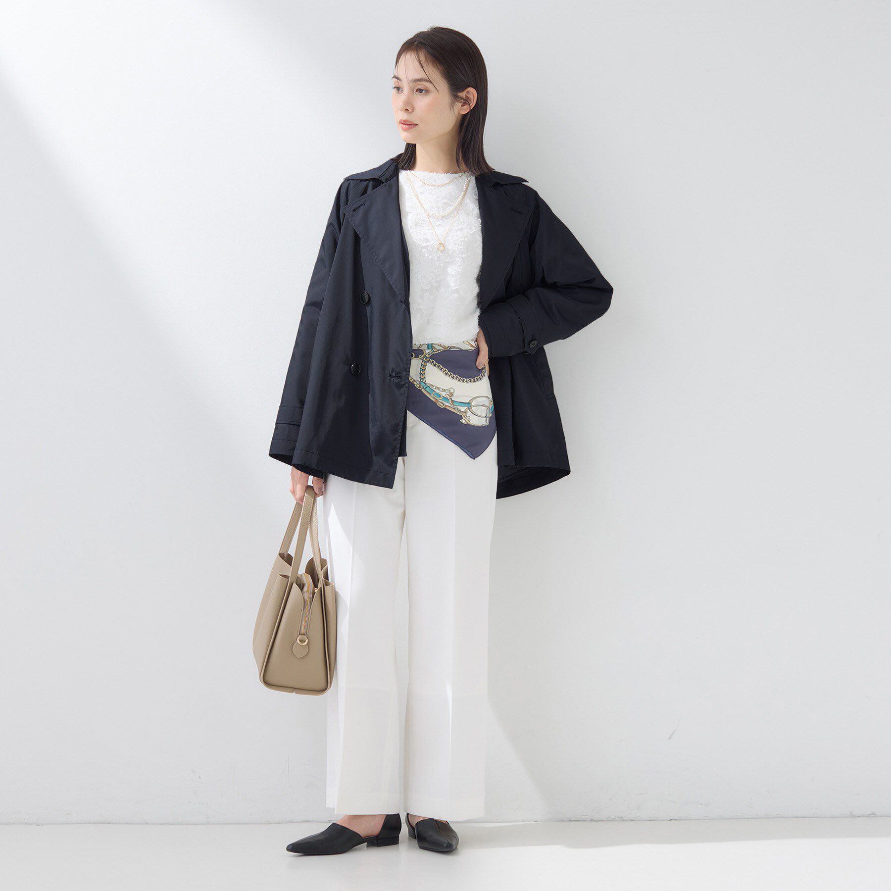 INDIVI「【撥水／UVケア／2WAY】超軽量ライナー付ライトトレンチコート」|トレンチコート|