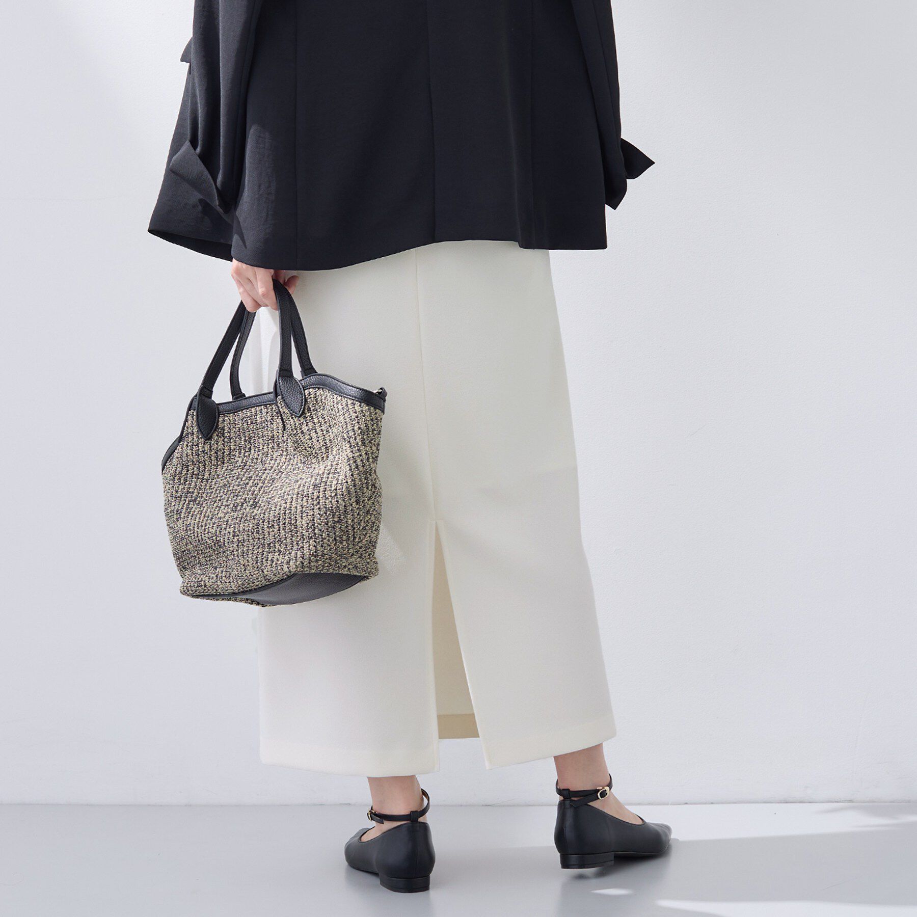 INDIVI「【洗える／Iライン】ジャージスカート」|スカート|